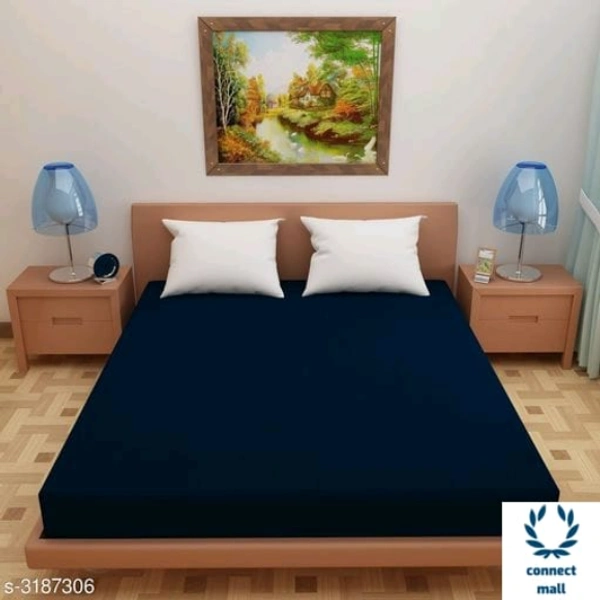 Latest Mattress Protector Double Bed - LXW:72inX72in, Navey  Blue